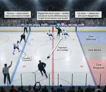 Hors-jeu, icing et zones : les règles du hockey sur glace expliquées simplement