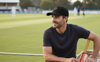 joueur de cricket terrain