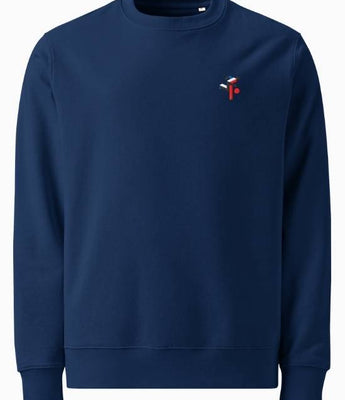 Sweatshirt cadeau sportif original — brodé au niveau du cœur, coton bio premium