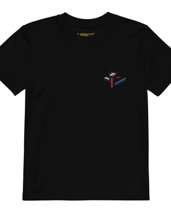 T-shirt enfant design brodé Tennis de table style Bauhaus - image 7