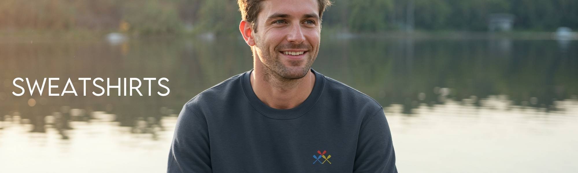photo d'un homme avec un sweatshirt brodé